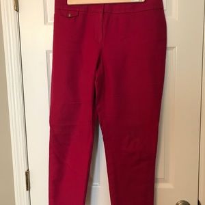 Cropped magenta LOFT pants
